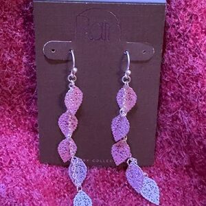 Rain Silver Leaf Drop Earrings